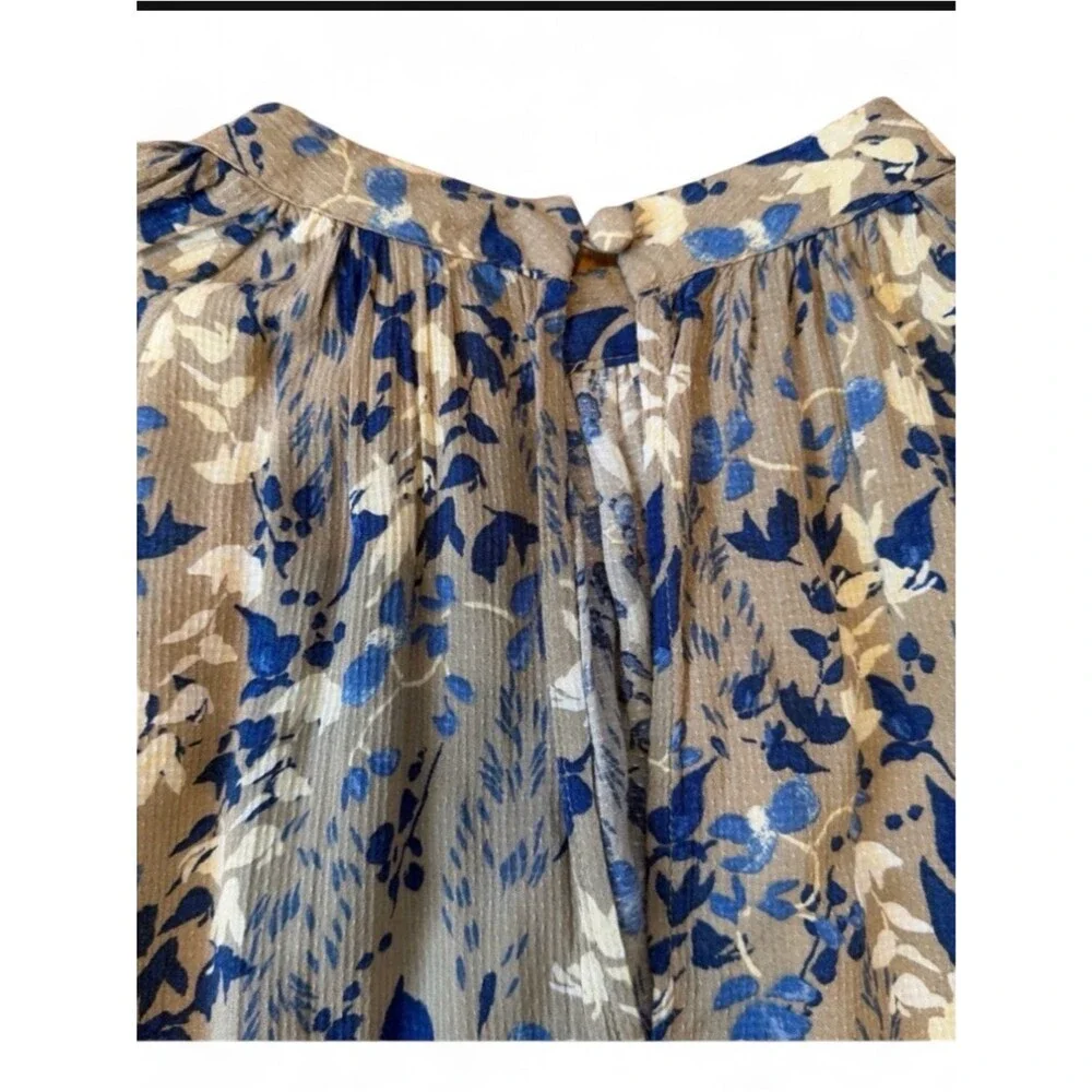 A New Day Women’s Long-Sleeve Mock Neck Floral Print  3 Tiered Maxi Dress – XS